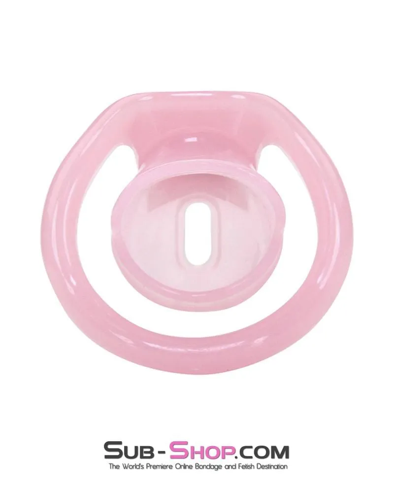 1581AR-SIS      Sissy Cuckold Mini Pink High Security Locking Male Chastity