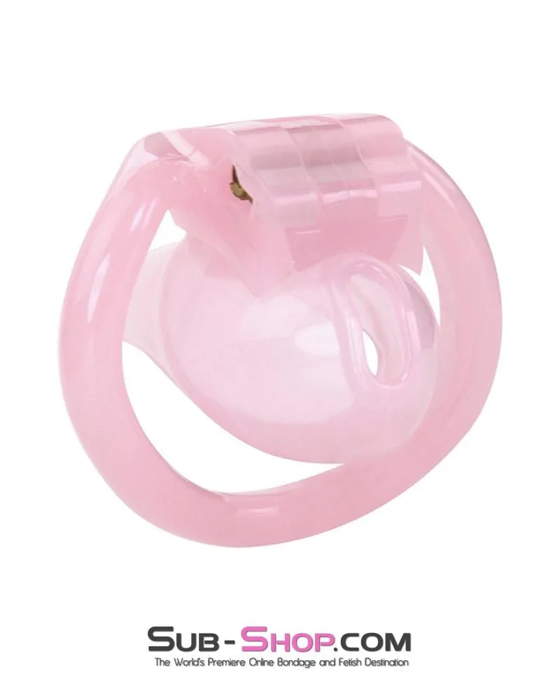 1581AR-SIS      Sissy Cuckold Mini Pink High Security Locking Male Chastity