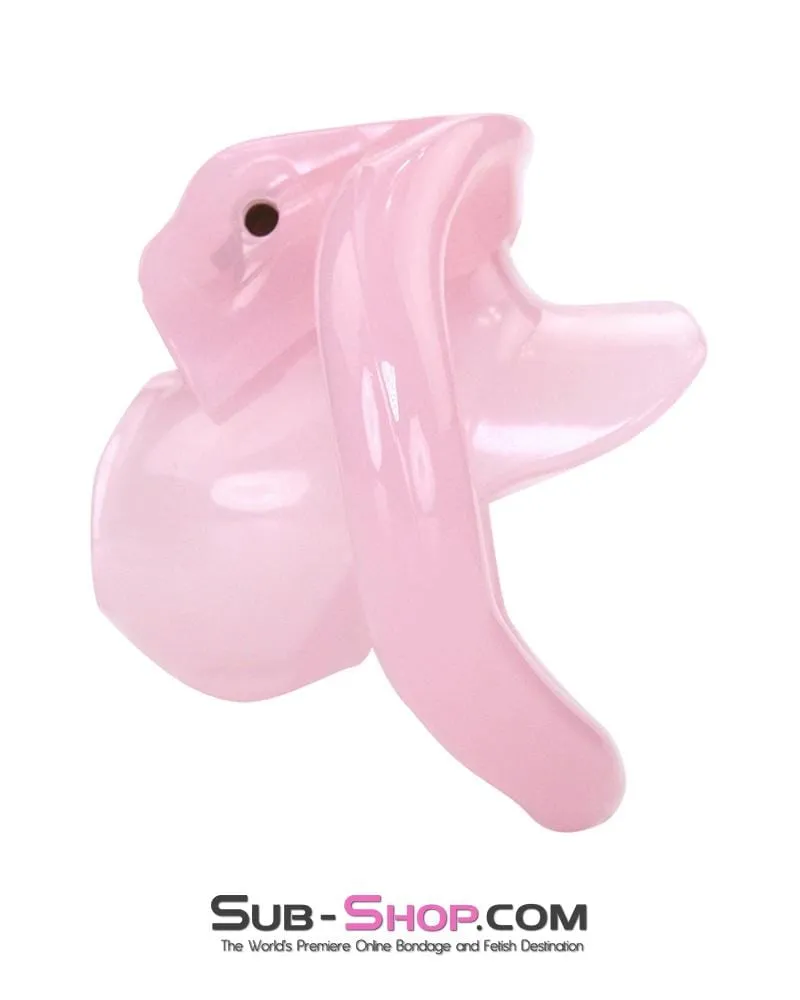 1581AR-SIS      Sissy Cuckold Mini Pink High Security Locking Male Chastity