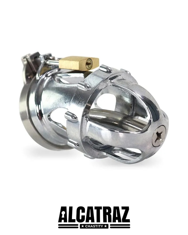 2351AR      Fort Knox Locking Heavy Metal Chastity with Removable Urethral Sound