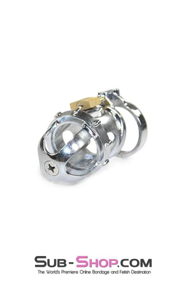 2351AR      Fort Knox Locking Heavy Metal Chastity with Removable Urethral Sound