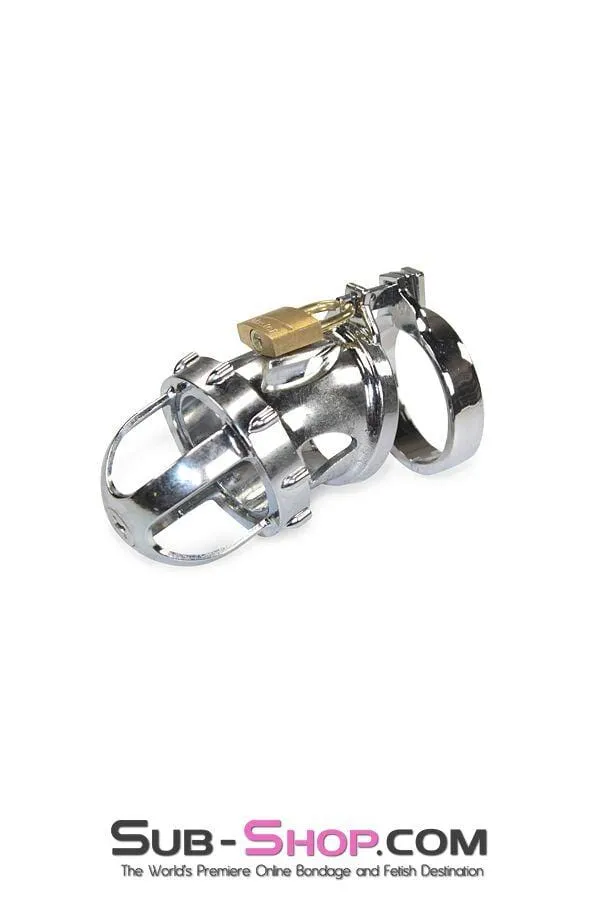 2351AR      Fort Knox Locking Heavy Metal Chastity with Removable Urethral Sound