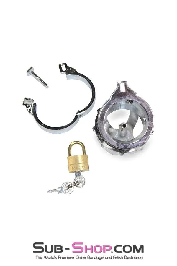 2351AR      Fort Knox Locking Heavy Metal Chastity with Removable Urethral Sound