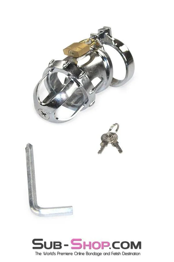 2351AR      Fort Knox Locking Heavy Metal Chastity with Removable Urethral Sound