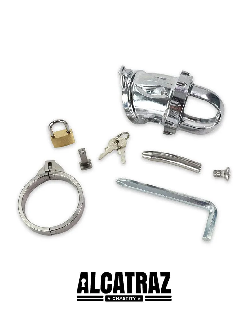 2351AR      Fort Knox Locking Heavy Metal Chastity with Removable Urethral Sound