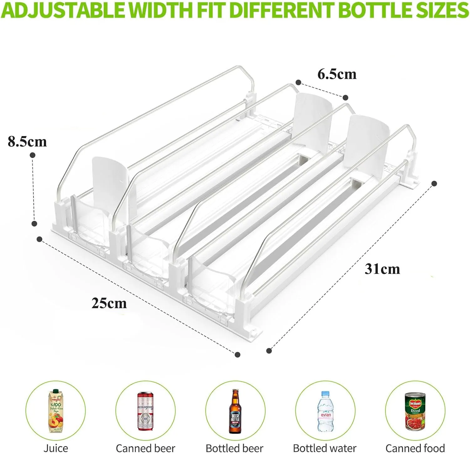 3 Row Soda Can Dispenser with Spring Loaded Pusher