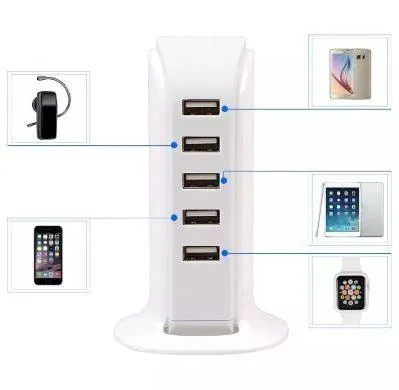 5 Port Multi USB Charging Station