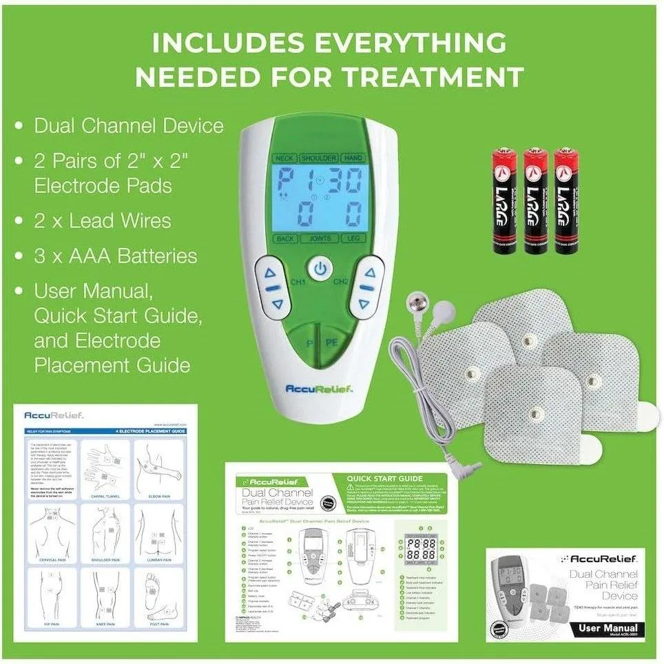 AccuRelief TENS Unit Pain Relief System - Kit