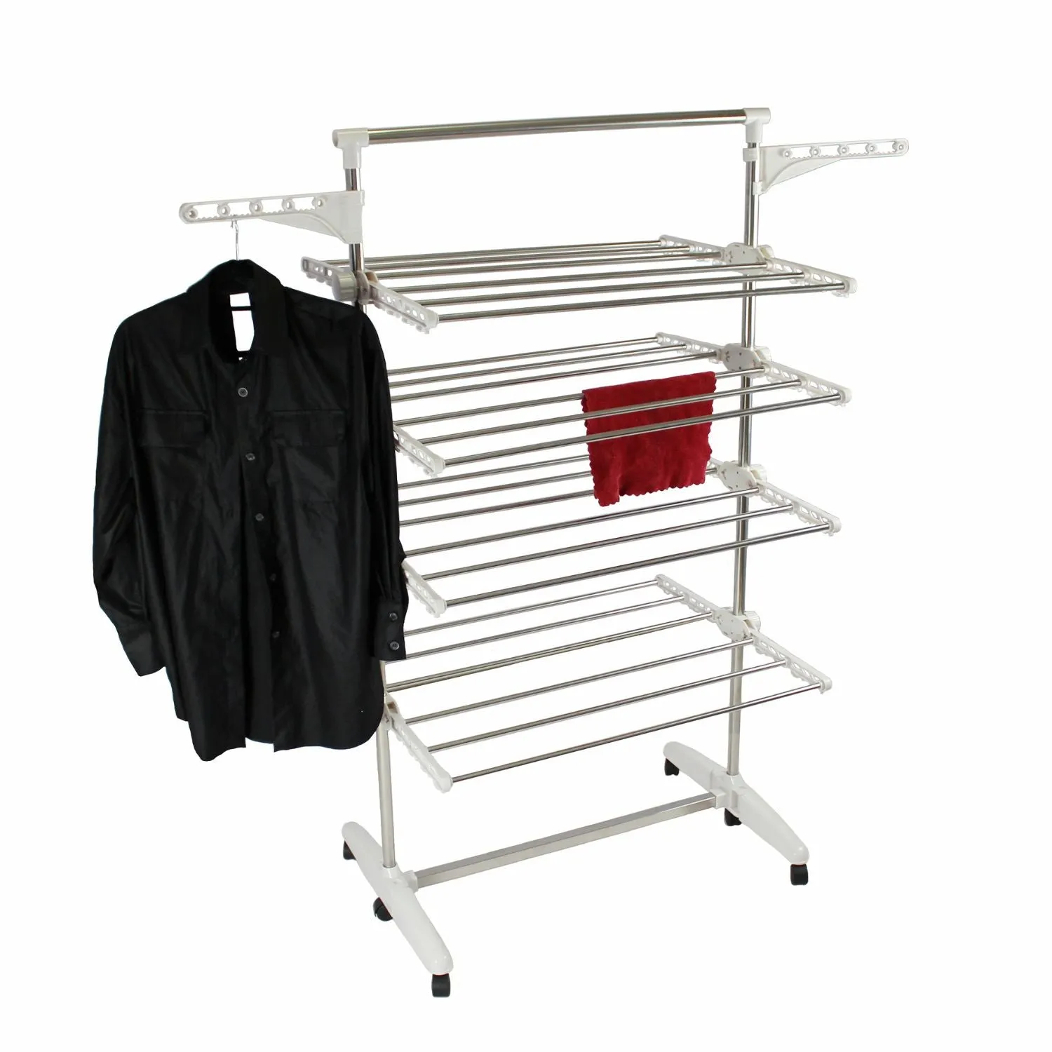 Adjustable 4 Tier Eco-Friendly Laundry Drying Rack - GOMINIMO