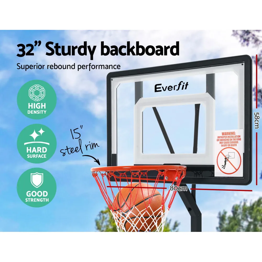 Adjustable Portable Basketball Stand Hoop System Rim 32" Backboard