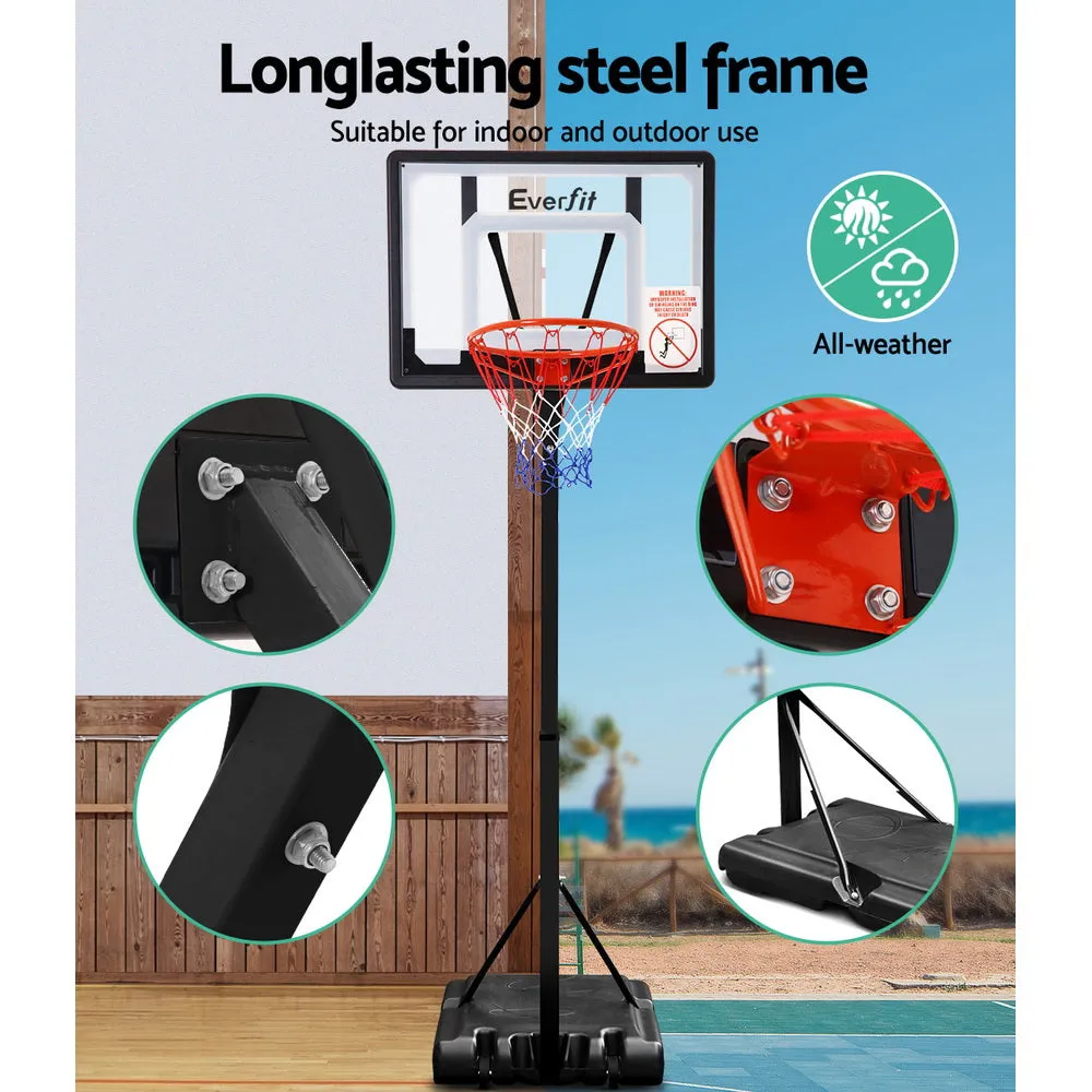 Adjustable Portable Basketball Stand Hoop System Rim 32" Backboard