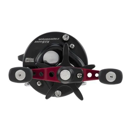 Ambassadeur STX Round Baitcast Reel - 5600, 5.9:1 Gear Ratio, 5 Bearings, 28" Retrieve Rate, 21 lb Max Drag. RH