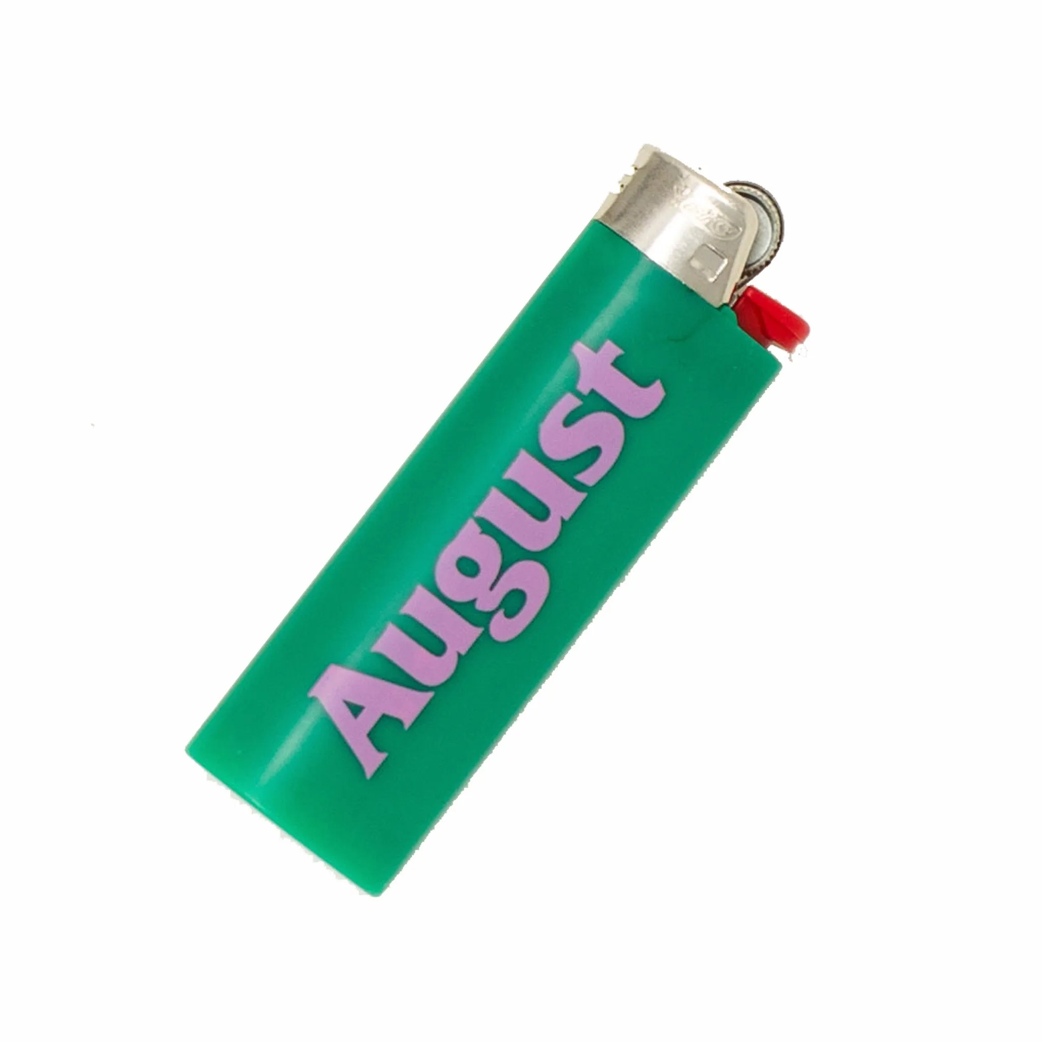 August Bic "Logo" Lighter (Green/Pink)