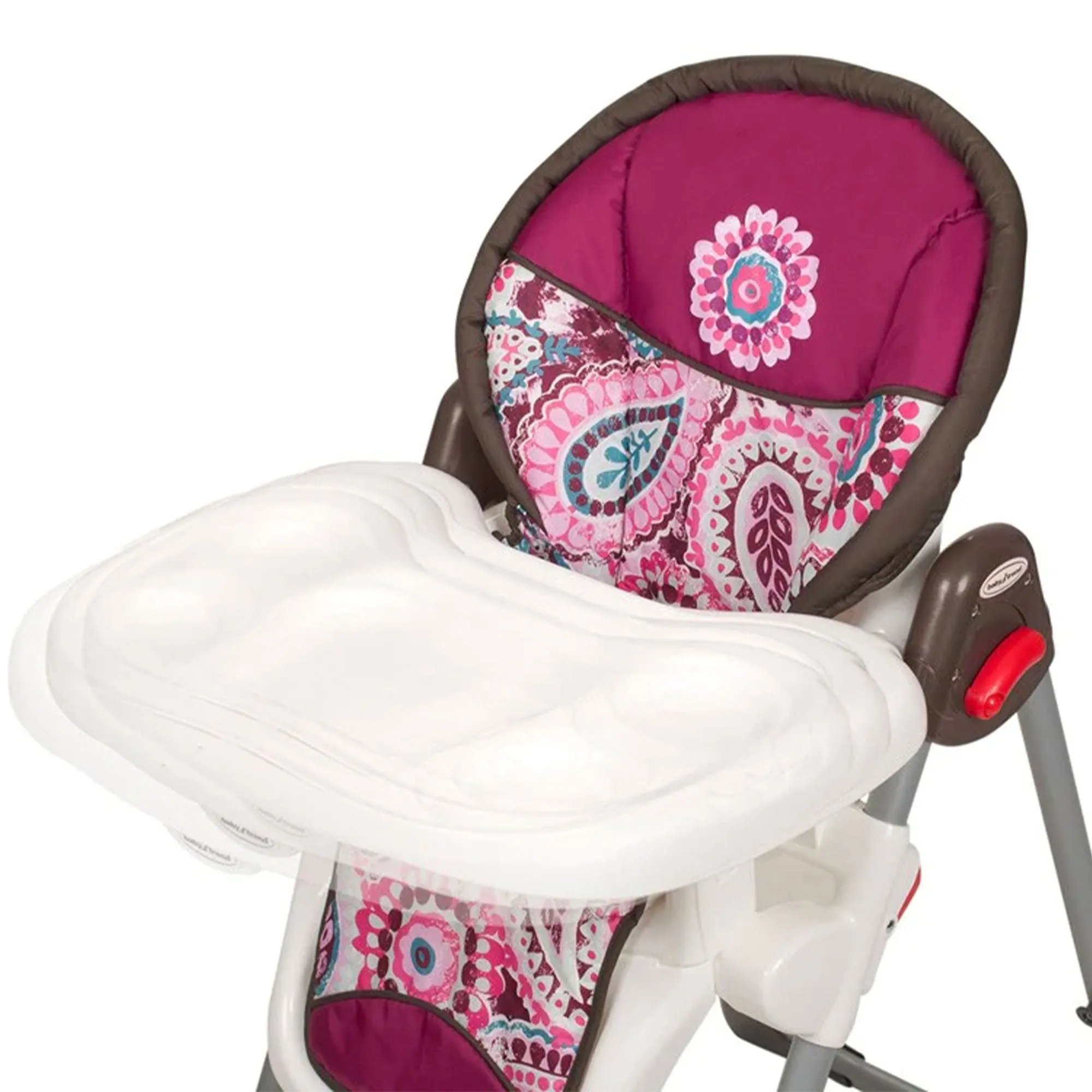 Baby Trend Sit-Right Durable Compact Freestanding Foldable High Chair, Paisley