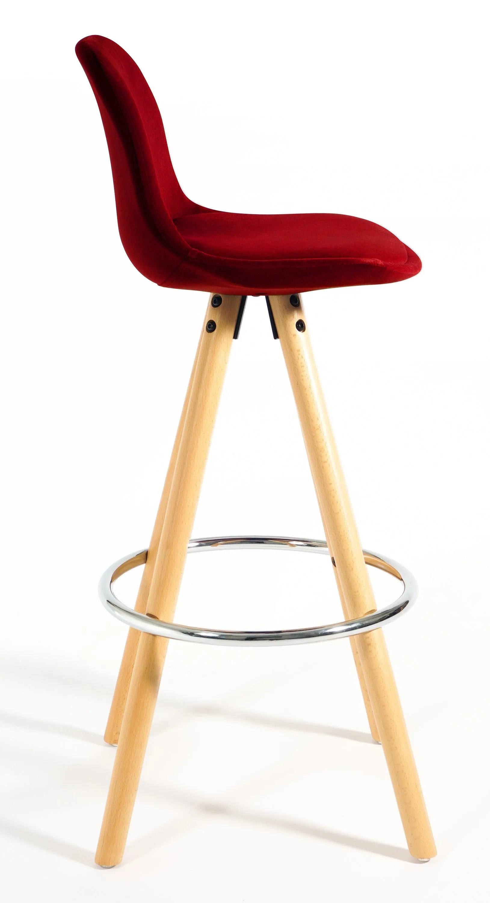 Barcelona Bar Stools Matte Velvet - Burgundy