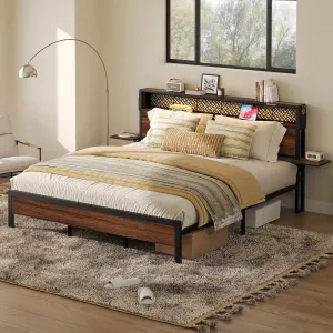 Bestier Full/Queen/King Size Bed Frame with Headboard