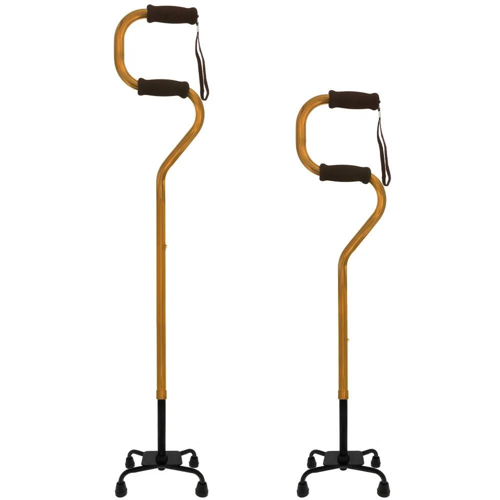 Bronze EZ-Get-Up: Convertible Quad Base Cane for Easy Rising