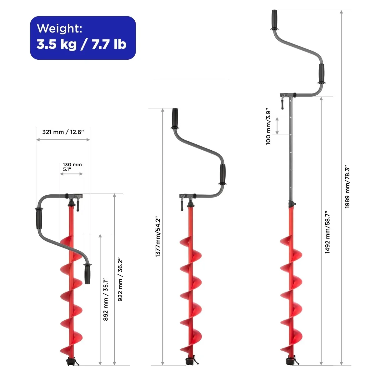 BURAN Professional Ice Fishing Auger