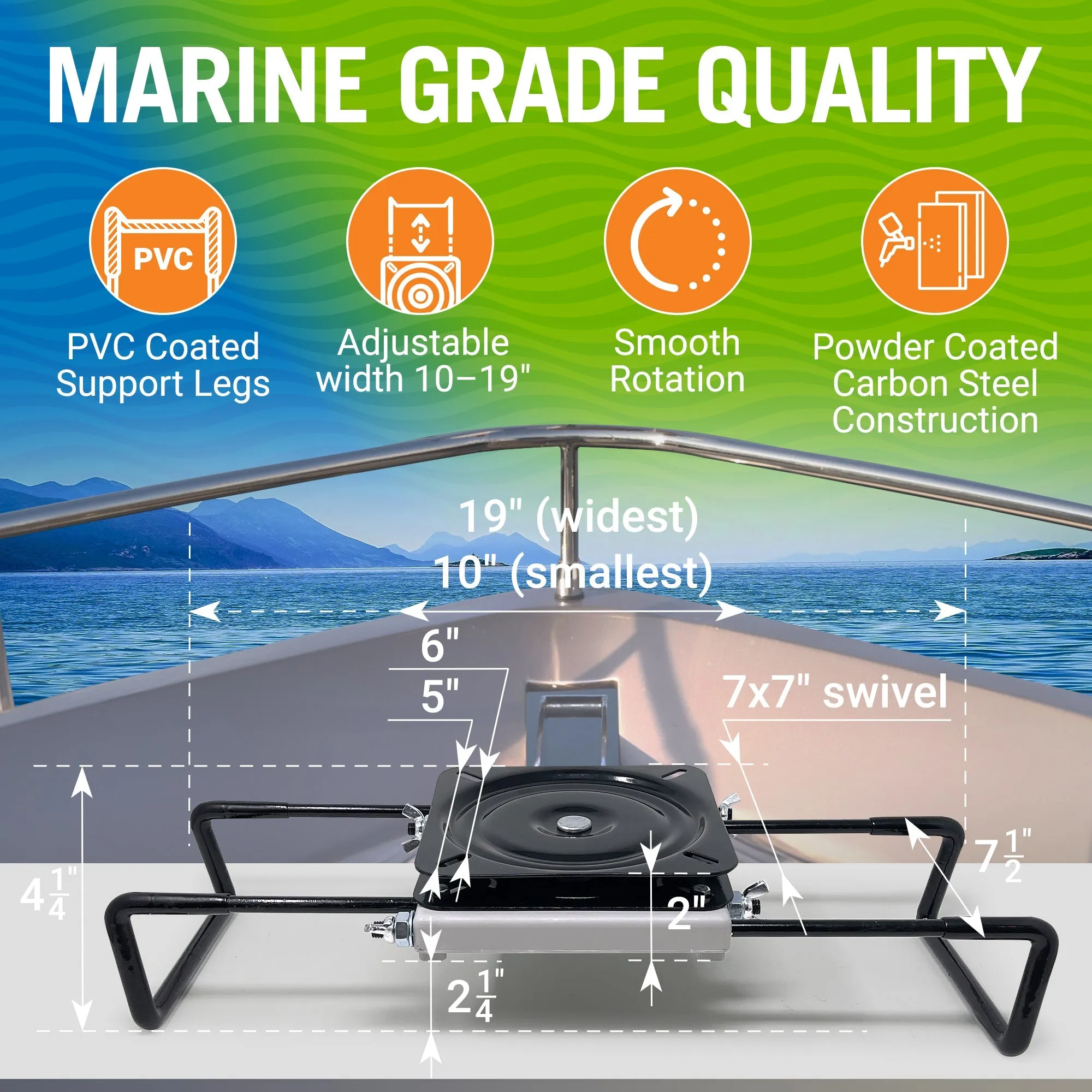 Clamp on Boat Seat with Swivel