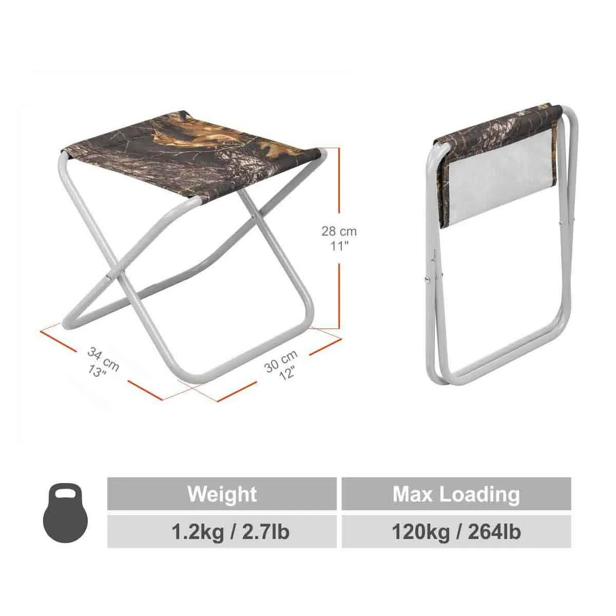 Compact Heavy-Duty Folding Portable Fishing Stool