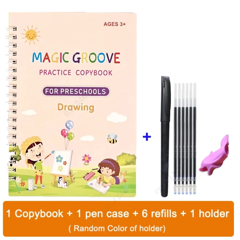 Copy Book Magic Practice Children's Book Reusable Free Wipe Children's Toys Writing Stickers English Copy Book Children's Character Practice Parent Child Education Suitable For Boys And Girls