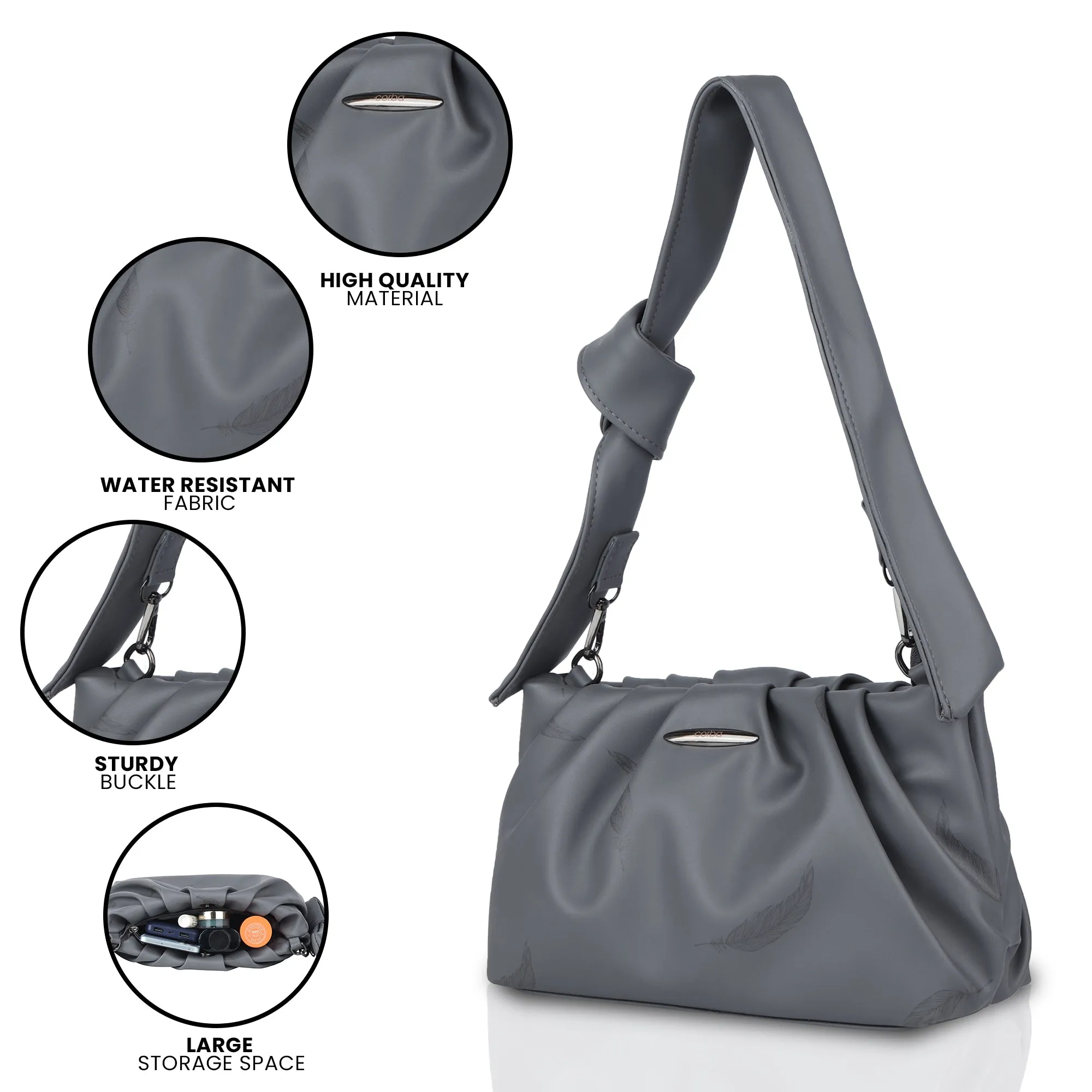 Corba Knot Style Sling Bag Grey