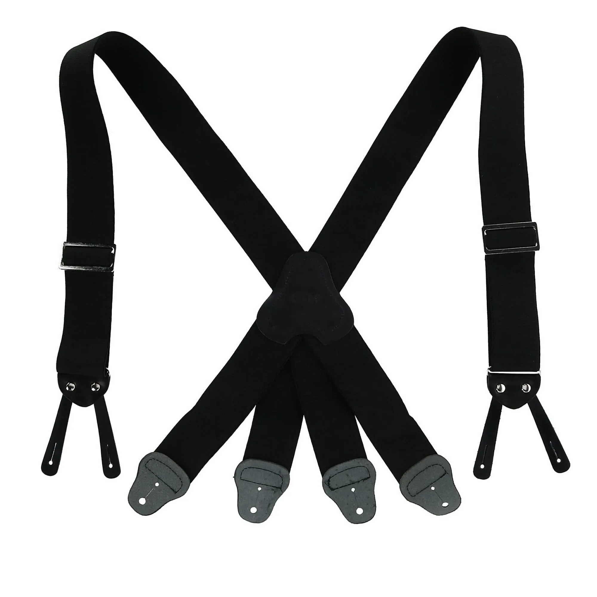 CTM® Men's Elastic Button-End 2 Inch Fireman Suspenders