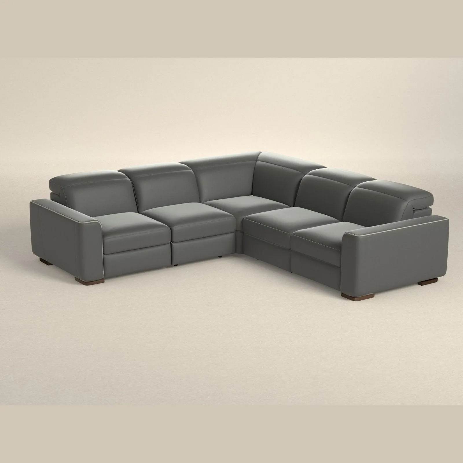 DIESIS GREY FABRIC RECLINING SECTIONAL