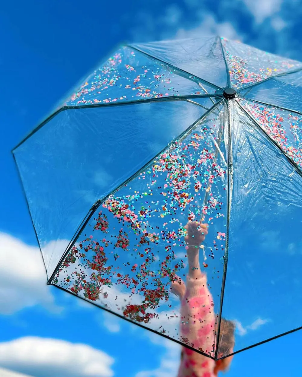 Essentials Confetti Clear Fashion Umbrella