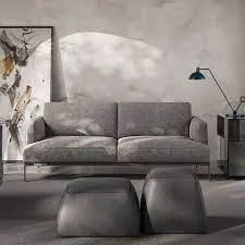 ESTRO GREY FABRIC LOVESEAT