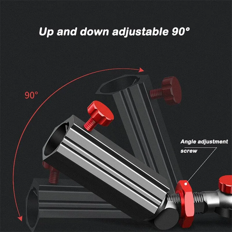 Fishing Rod Holder Aluminum Magnesium Alloy Universal 360Adjustable Snap Fixed Fish Chair Rod Rack Fishing Accessories