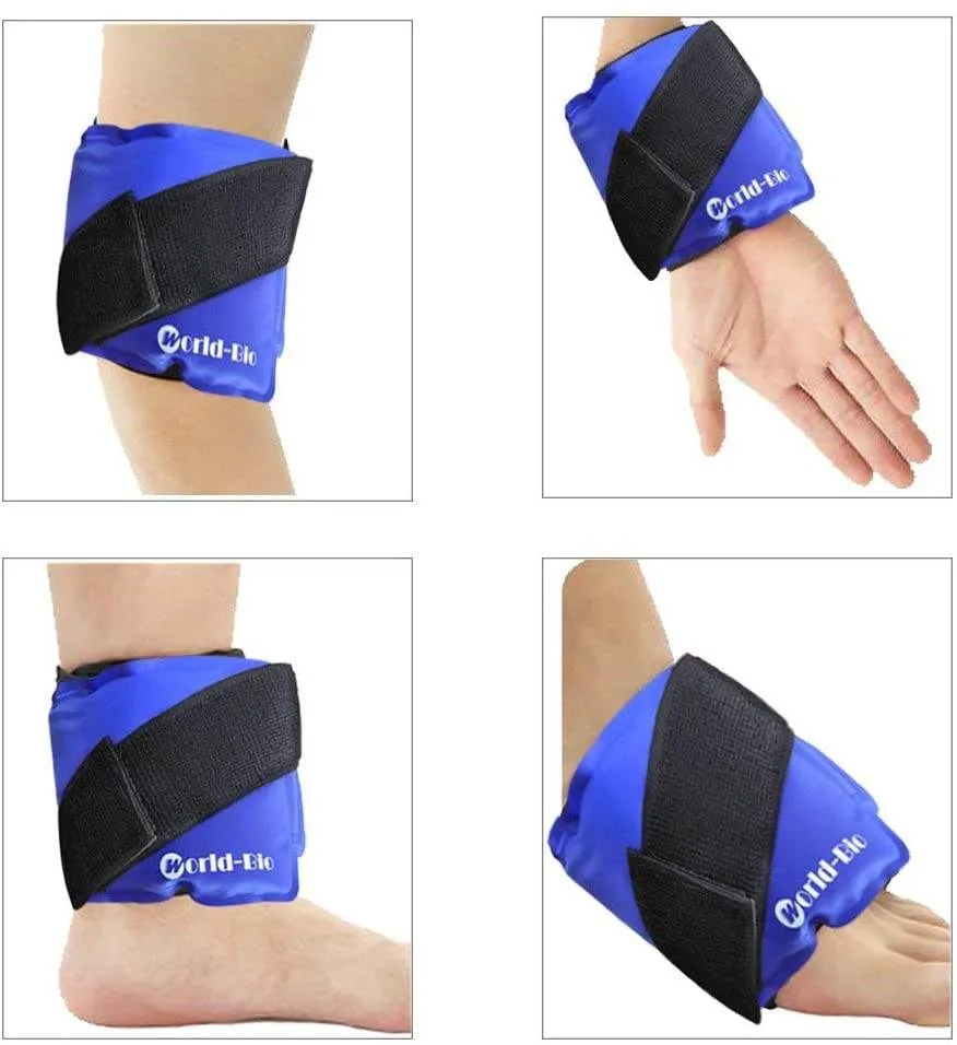 Ice Pack Wrap for Injuries, 2 Reusable Hot Cold Packs Alleviate Surgery Recovery, Joint Pain, Muscle Soreness and Inflammation - Adjustable & Flexible Therapy for Knees, Back, Elbows, Wrists and Legs