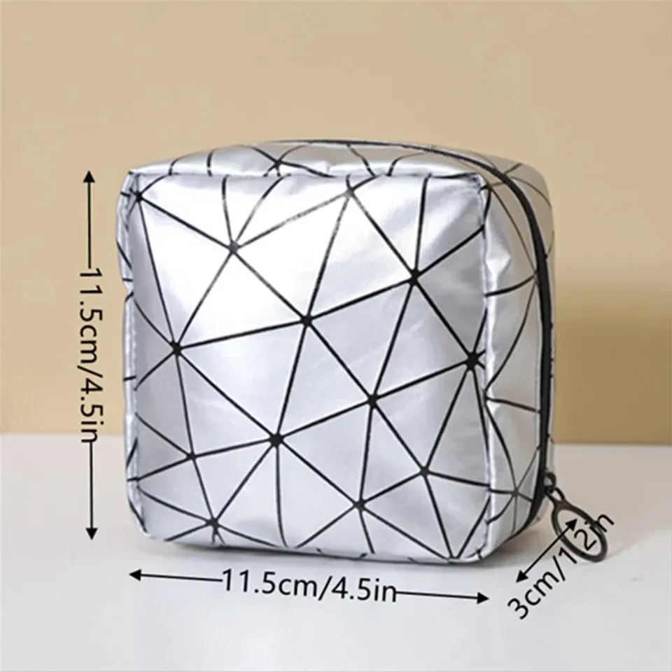 MINI LINES PRINT COSMETIC POUCH