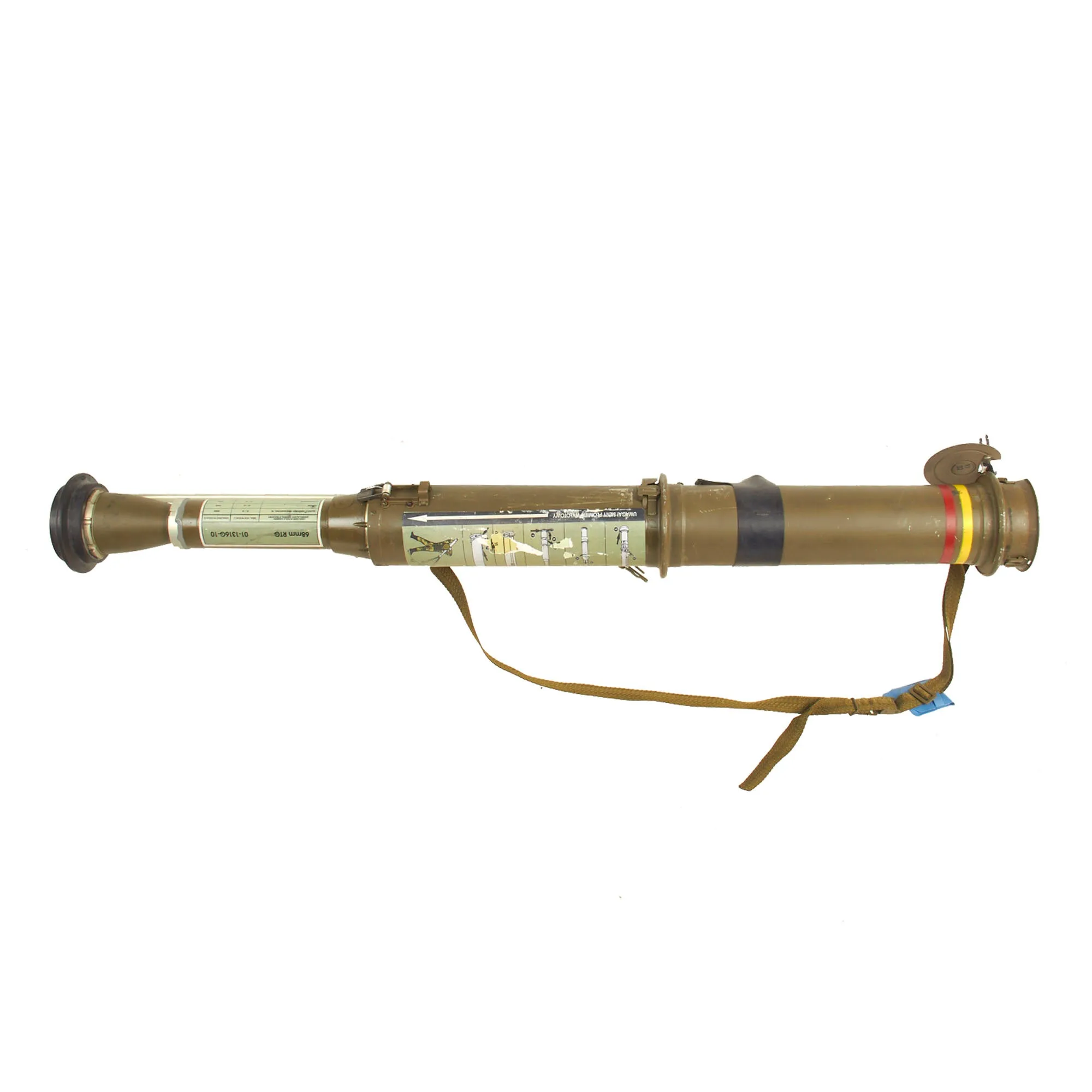 Original 21st Century Czech Republic Inert 68mm RPG-75-TB Disposable Single-Shot Anti-Tank Weapon Complete With Wax Earplugs - Dated 2010