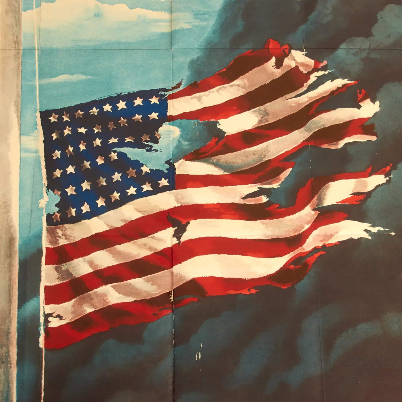 Original U.S. WWII Pearl Harbor Remember December 7th Propaganda Poster - 28” x 40”