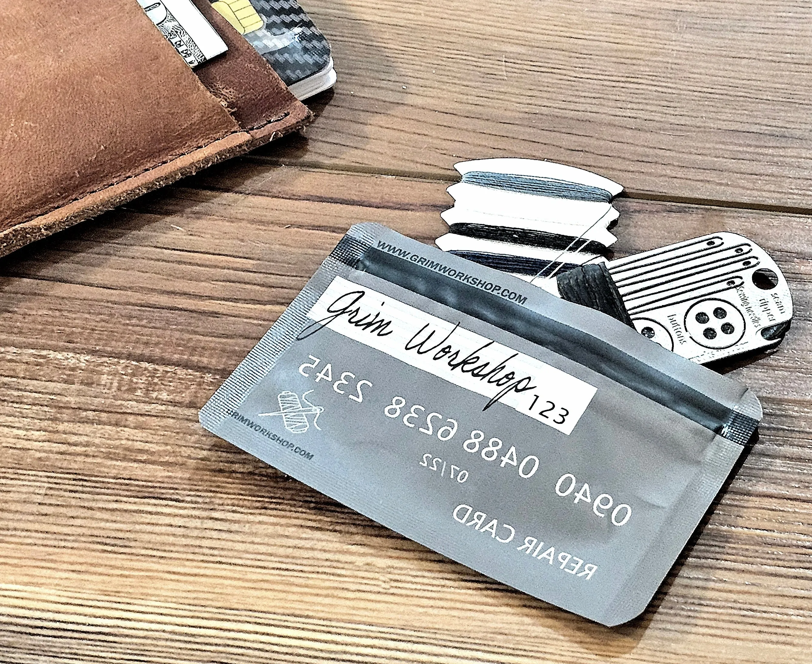 Repair Stash Card: Credit Card Size Waterproof EDC Wallet Pouch