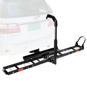 San Hima Motorcycle Motorbike Carrier Rack 2" Towbar Arm Rack Bike Ramp Steel