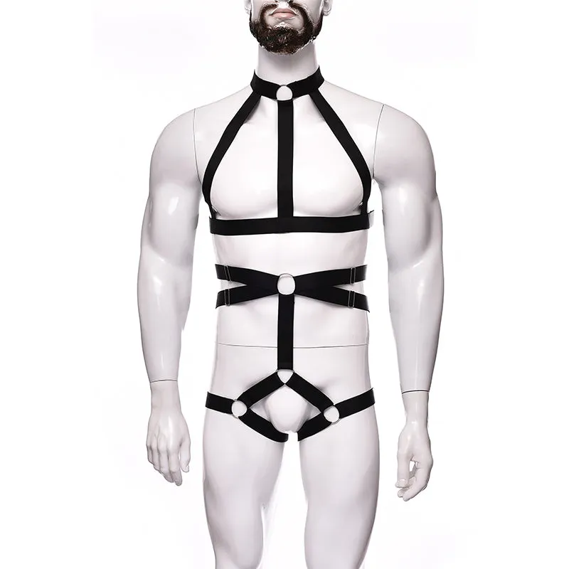 Sexy Male Body Harness Strap | Adjustable | Open Crotch