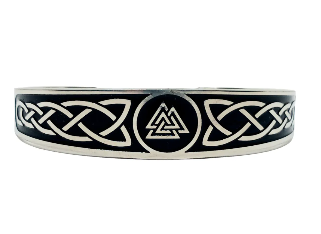 Stainless Steel Valknut Adjustable Bracelet