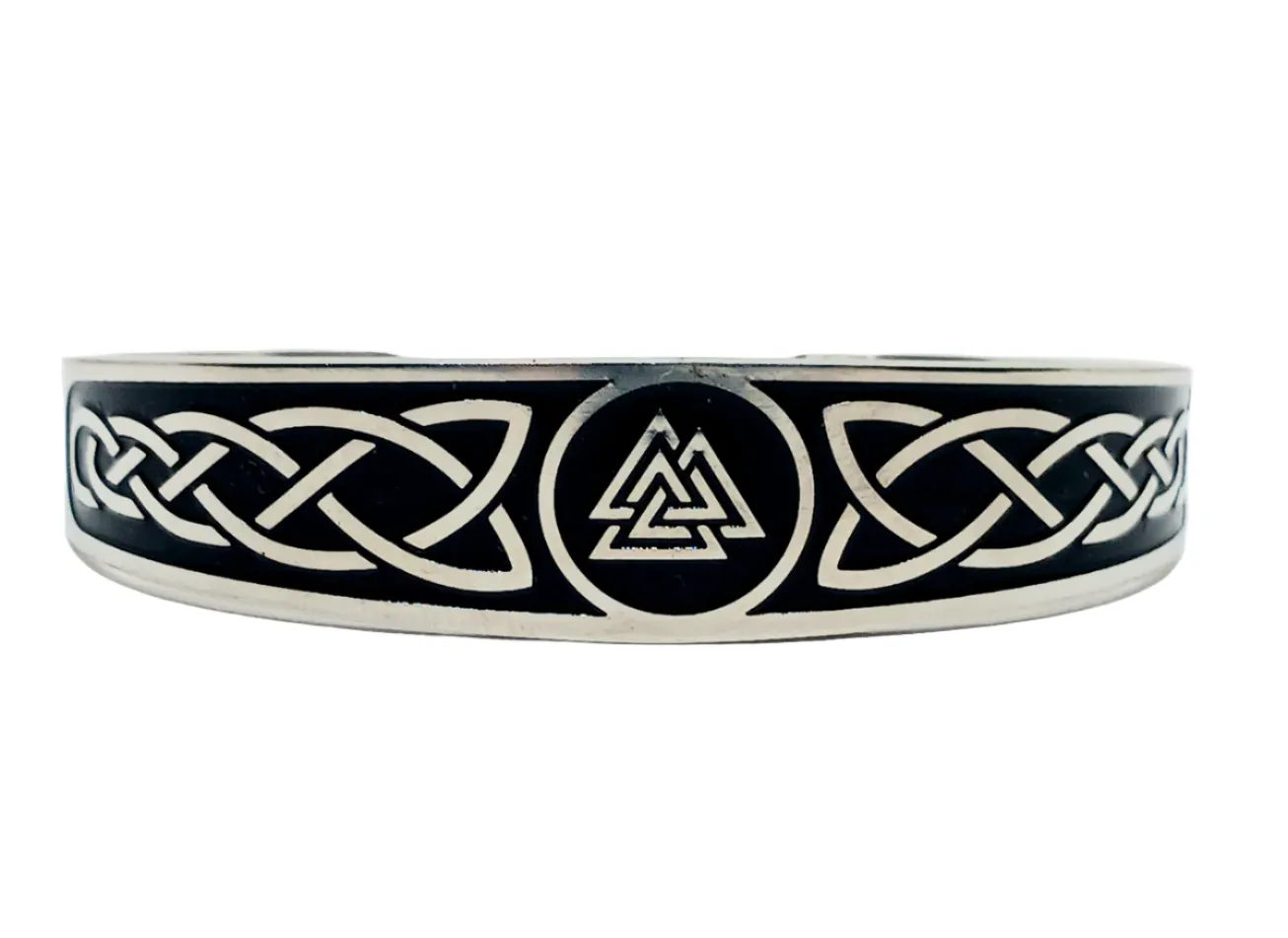 Stainless Steel Valknut Adjustable Bracelet