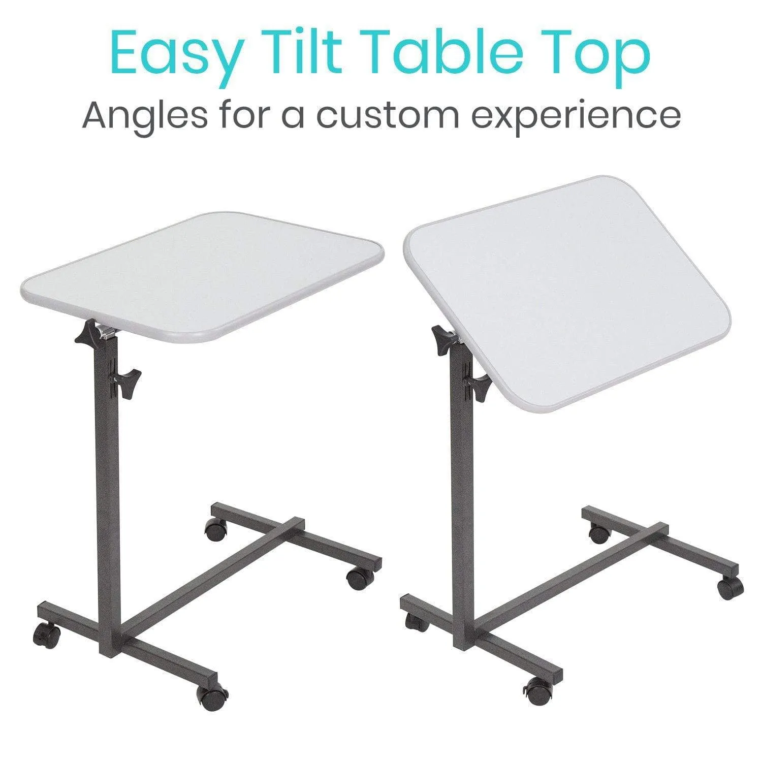 Vive Adjustable Tilting Compact Overbed Table