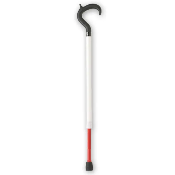 White Support Cane - Adjustable Height