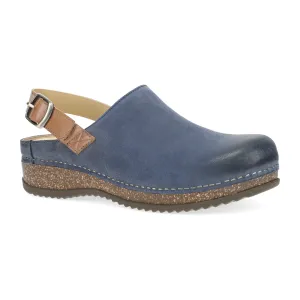 Women's Dansko Merrin Mule Color: Blue Burnished Suede